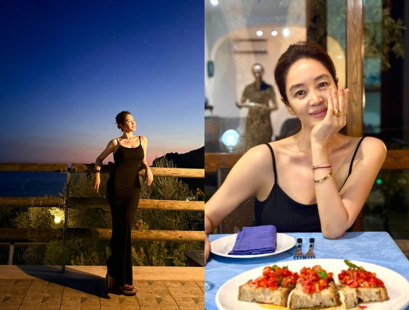 김혜수, 이탈리아 여행서 민소매 드레스 입고 뽐낸 완벽 S라인 몸매