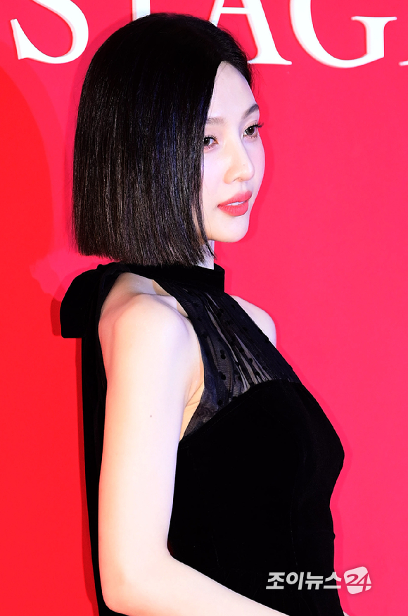 그룹 레드벨벳 조이가 7일 오후 서울 송파구 롯데백화점 잠실점 에비뉴엘 더크라운에서 열린 디올 뷰티 루즈 디올 온 스테이지 팝업 이벤트 포토콜 행사에 참석하고 있다. [사진=정소희 기자]