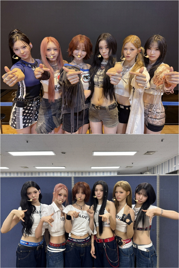 이프아이가 단체 사진을 촬영하고 있다. [사진=하이헷엔터테인먼트]