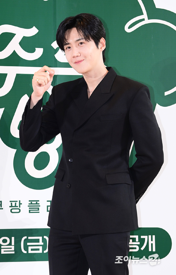 배우 김선호가 6일 오전 서울 중구 명동 커뮤니티하우스마실에서 열린 쿠팡플레이 새 예능 '봉주르빵집' 제작발표회에 참석하고 있다. [사진=정소희 기자]