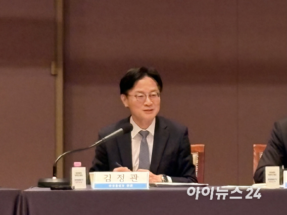 김정관 산업통상부 장관. [사진=권서아 기자]