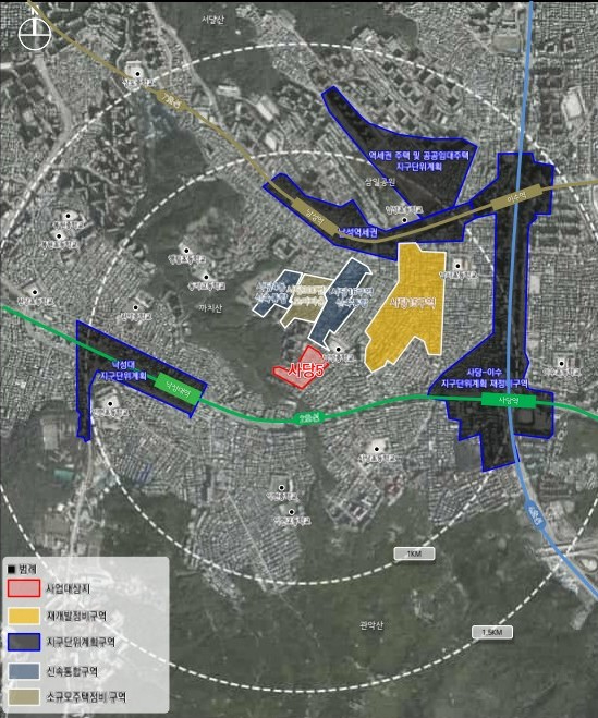 사당4동 303번지 일대 위치도. [사진=동작구]