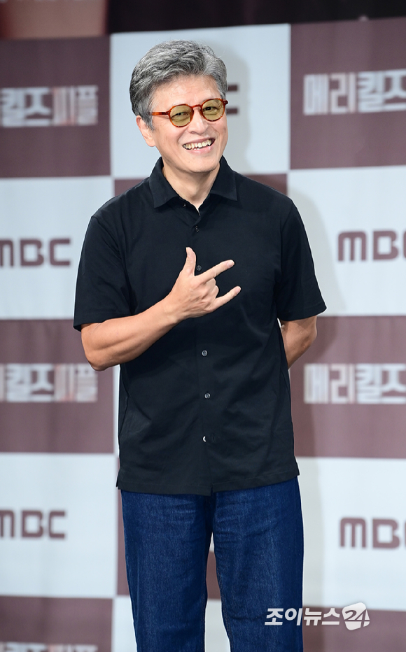 배우 권해효가 31일 오전 서울 마포구 상암동 MBC에서 열린 MBC 새 금토드라마 '메리 킬즈 피플' 제작발표회에 참석하고 있다. [사진=정소희 기자]
