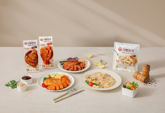 오뚜기 가뿐한끼 닭가슴살 3종. [사진=오뚜기]