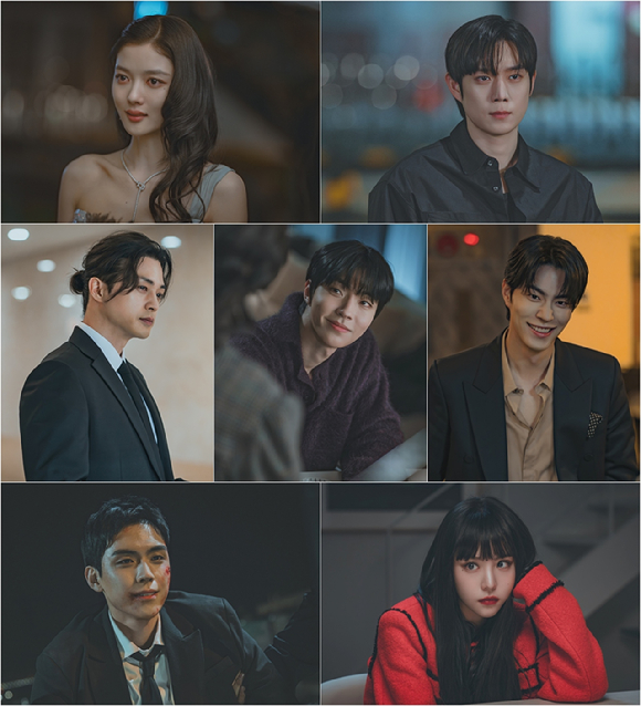 '친애하는X' 김유정, 김영대, 김도훈, 이열음, 김지훈, 황인엽, 홍종현 [사진=티빙]