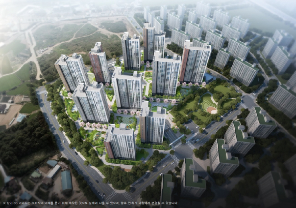 행정타운 두산위브 더클래스 주경 조감도. [사진=두산건설]