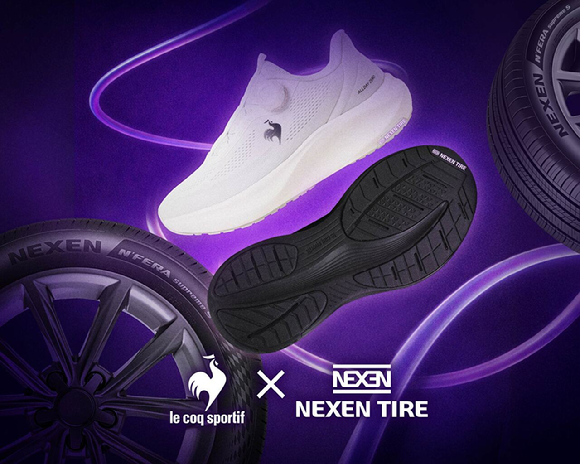 넥센타이어가 르꼬끄와 협업해 출시한 러닝화 '올데이 제로' [사진=넥센타이어]