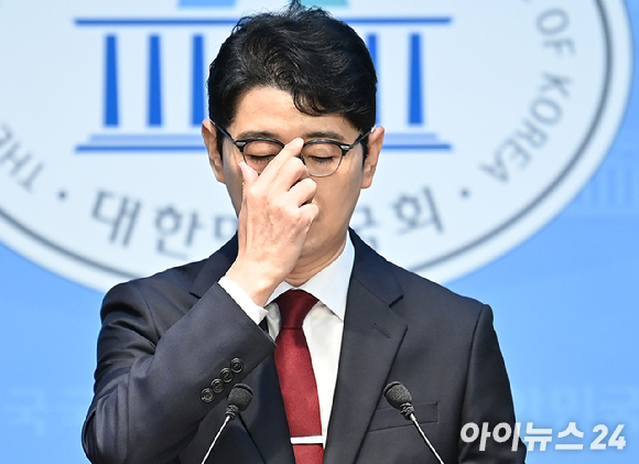 주진우 국민의힘 의원이 지난 7월 24일 오전 서울 여의도 국회 소통관에서 당대표 출마선언 기자회견을 하고 있다. [사진=곽영래 기자]