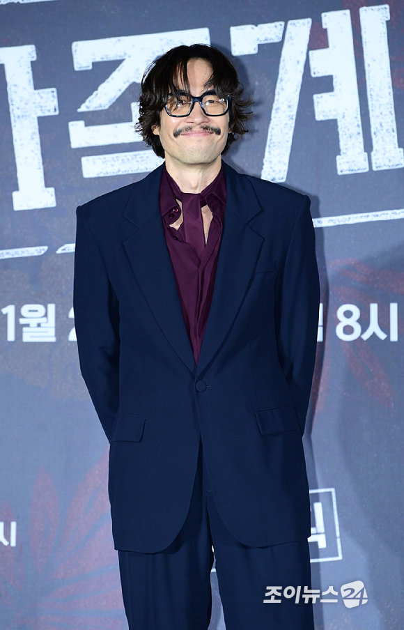 배우 류승범이 26일 오후 서울 용산구 몬드리안 서울에서 열린 쿠팡플레이 시리즈 '가족계획' 제작발표회에 참석하고 있다. [사진=정소희 기자]