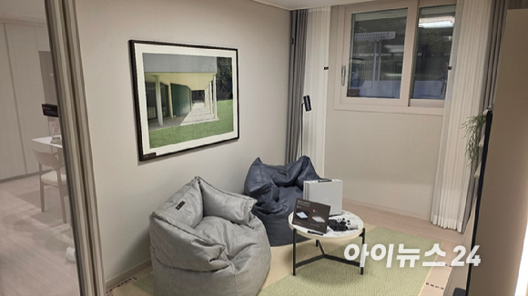 31일 경기 파주시 '운정 아이파크 시티' 견본주택에 설치된 모형도. 2025.10.31 [사진=이수현 기자]