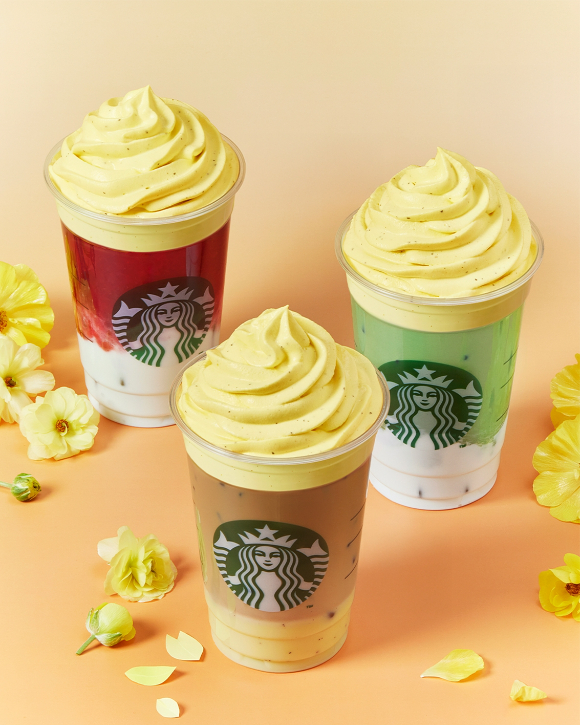 스타벅스 슈크림 라떼 3종. [사진=스타벅스]