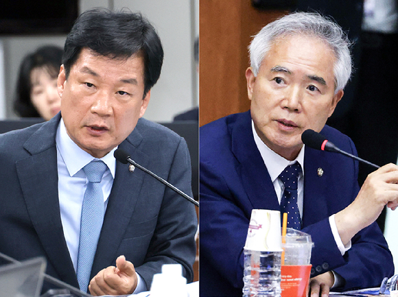 두 달째 공석인 법무부 장관 후보가 더불어민주당 박균택 의원(왼쪽)과 양부남 의원 등 두 명의 검찰 출신 의원으로 압축된 것으로 25일 확인됐다. 2026.10.25 [연합뉴스 자료사진] [사진=연합뉴스]