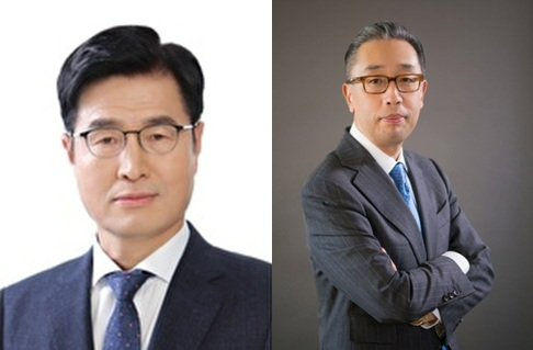 이상균 HD현대중공업 대표이사(왼쪽)와 박지원 두산에너빌리티 대표이사 회장(오른쪽)