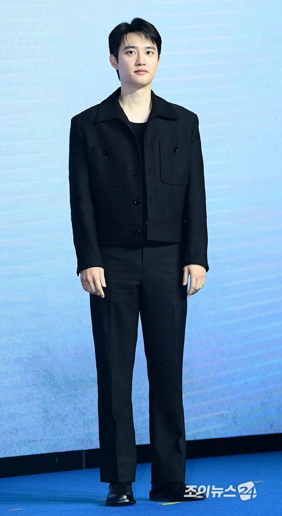 배우 도경수가 3일 오전 서울 영등포구 콘래드 서울에서 열린 디즈니 플러스 오리지널 '조각도시' 제작발표회에 참석하고 있다. [사진=정소희 기자]