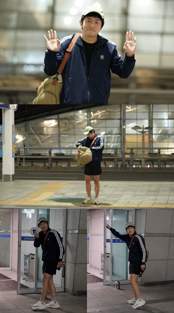 기안84가 '태어난 김에 세계일주' 시즌3 촬영을 위해 출국하고 있다. [사진=MBC]