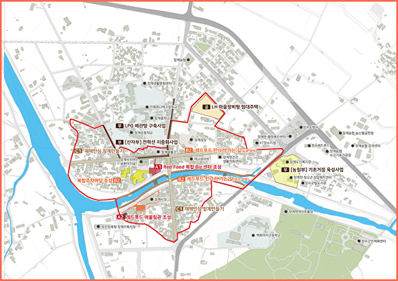 장계면 도시재생사업 추진 계획도  [사진=장수군 ]