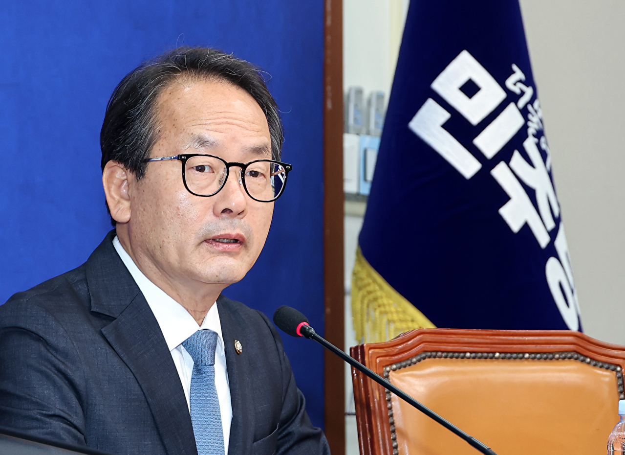 더불어민주당 강준현 수석대변인이 12일 국회에서 현안 관련 기자간담회를 열고 있다. 2026.6.12 [사진=연합뉴스]