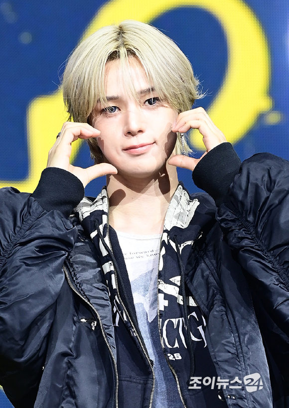 그룹 앤팀 케이가 28일 오후 서울 용산구 한남동 블루스퀘어에서 열린 &TEAM(앤팀) 한국 데뷔 앨범 미니 1집 'Back to Life'(백 투 라이프)발매 기념 쇼케이스에 참석하고 있다. [사진=정소희 기자]