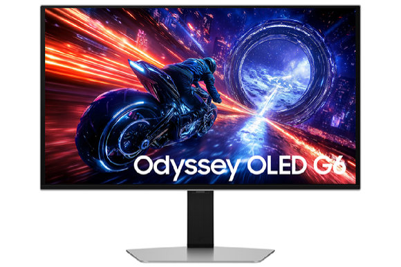 삼성전자의 500헤르츠(㎐) OLED 게이밍 모니터 '오디세이 OLED G6'. [사진=삼성전자]
