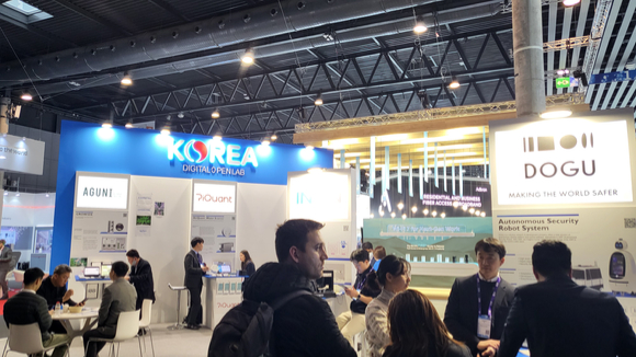 ETRI가 처음으로 MWC 2023에서 단독부스를 마련해 참가했다. [사진=정종오 기자]