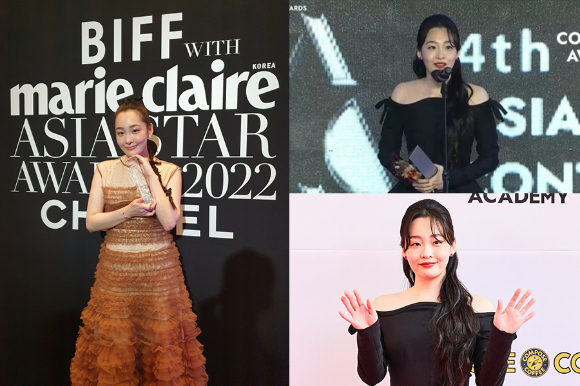 배우 김민하가 2관왕의 영예를 누렸다. [사진=사람엔터테인먼트, 아시아콘텐츠어워즈]