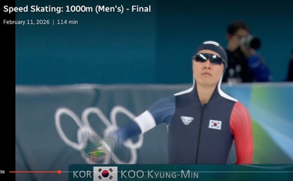 CBC가 동계올림픽 중계서 '한국 선수'를 '중국 선수'로 소개하는 장면. [사진=서경덕 교수 인스타그램]