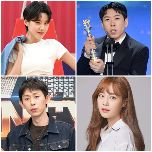 장도연 양세찬 허영지 코드쿤스트(시계 방향)가 '체인지 데이즈 시즌2' MC로 활약한다. [사진=JTBC, SBS, DSP미디어, Mnet]