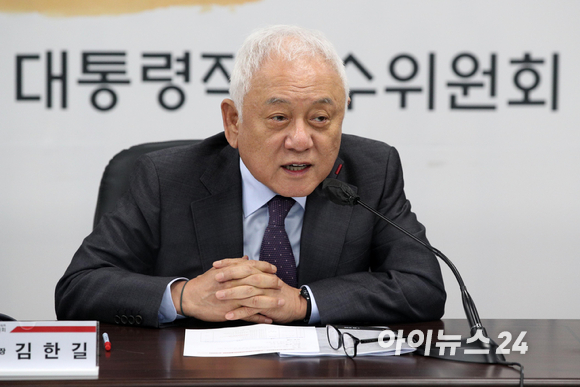 김한길 국민통합위원장. [사진=인수위 사진기자단]