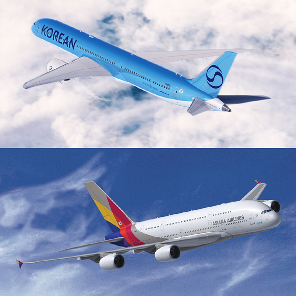 대한항공&middot;아시아나항공 항공기 [사진=각 사]
