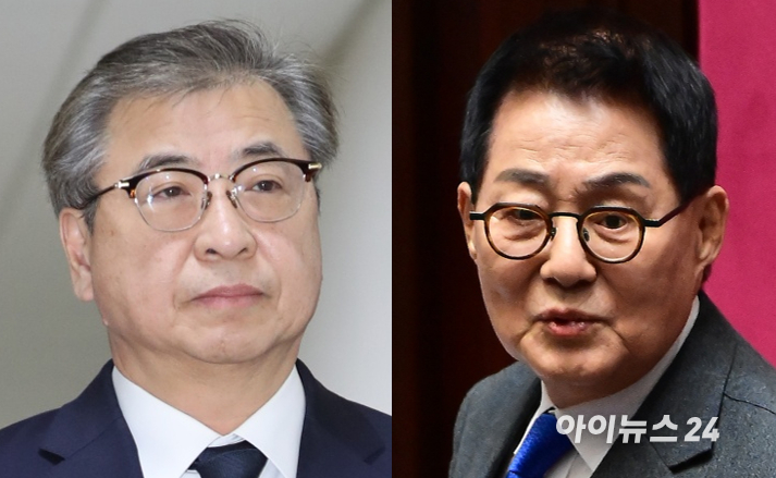 서훈 전 국가안보실장(왼쪽), 박지원 전 국가정보원장(현 더불어민주당 의원 [사진=아이뉴스24B]