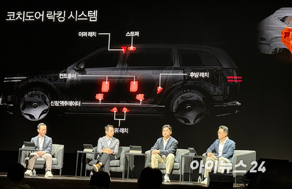 28일 인천 영종도 인스파이어 엔터테인먼트 리조트에서 열린 'GV90 테크데이'에 GV90이 전시돼 있다. [사진=송대성 기자]