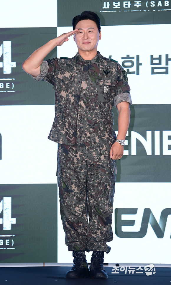 배우 오대환이 24일 오후 서울 구로구 신도림동 더세인트에서 열린 ENA 새 월화드라마 '신병4 : 사보타주' 제작발표회에 참석하고 있다. [사진=정소희 기자]