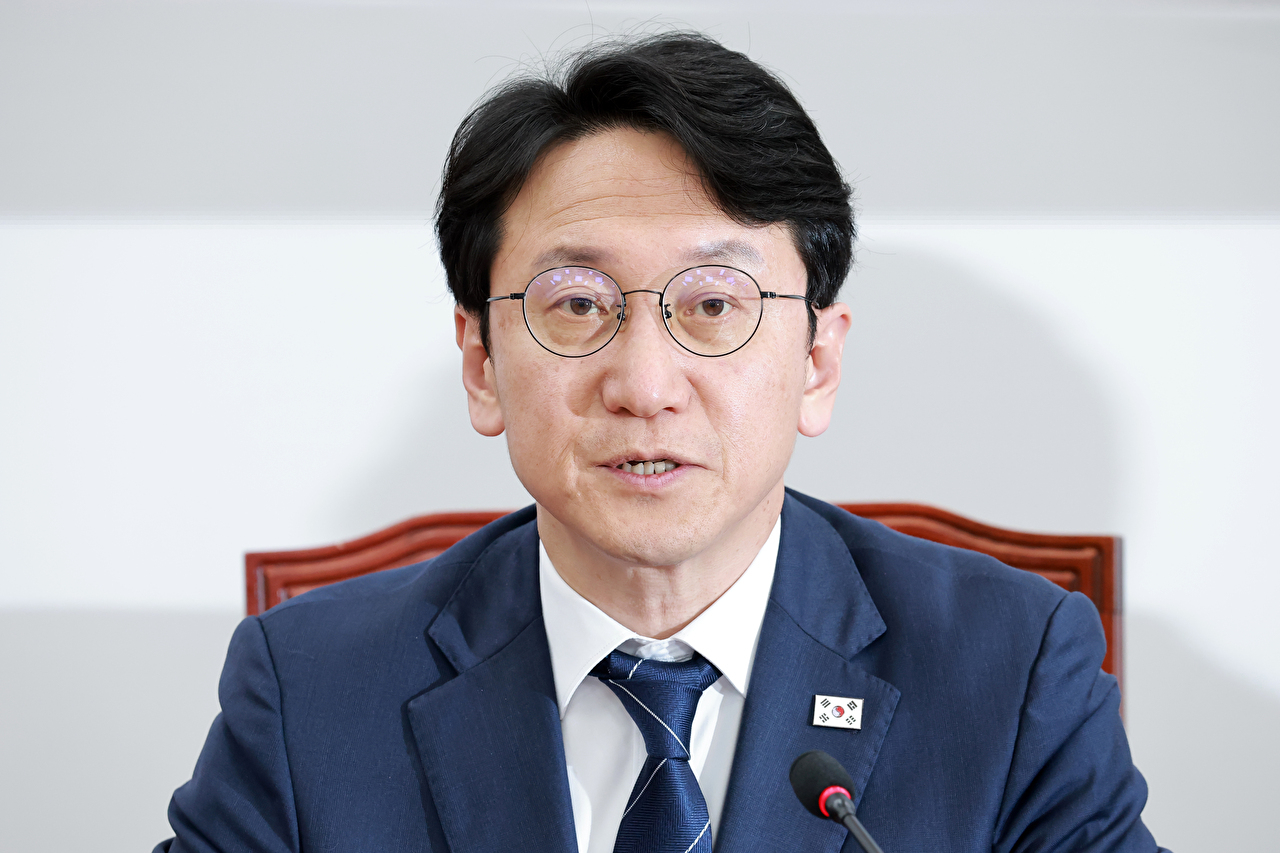 더불어민주당 천준호 원내대표 직무대행이 28일 국회에서 열린 원내대책회의에 참석해 발언하고 있다. 2026.4.28 [사진=연합뉴스]