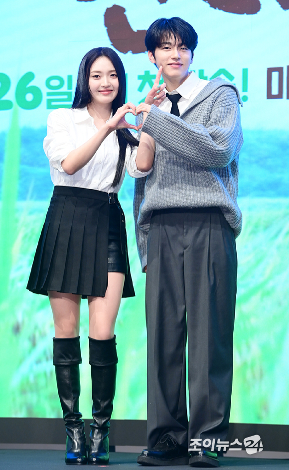 배우 최규리와 이진우가 25일 서울 구로구 디큐브시티 더세인트에서 진행된 KBS 2TV 미니시리즈 '심우면 연리리' 제작발표회에 참석하고 있다. [사진=정소희 기자]