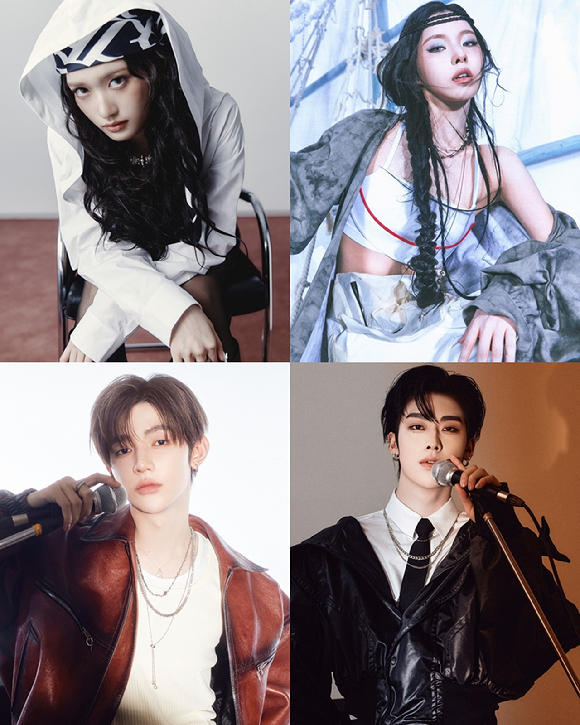 아이브 이서, 엔믹스 규진, 제로베이스원 장하오 리키 콘셉트 포토 갈무리 [사진=스타쉽엔터테인먼트, JYP엔터테인먼트, 웨이크원]