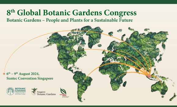 제8회 세계식물원총회(GBGC) 공식 포스터. [사진=한국수목원정원관리원/산림청]