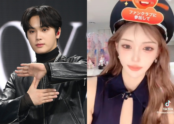 주학년과 아스카 키라라. 아스카 키라라가 자신의 SNS를 통해 주학년과 관계를 해명하고 있다. [사진=틱톡 화면 캡처]