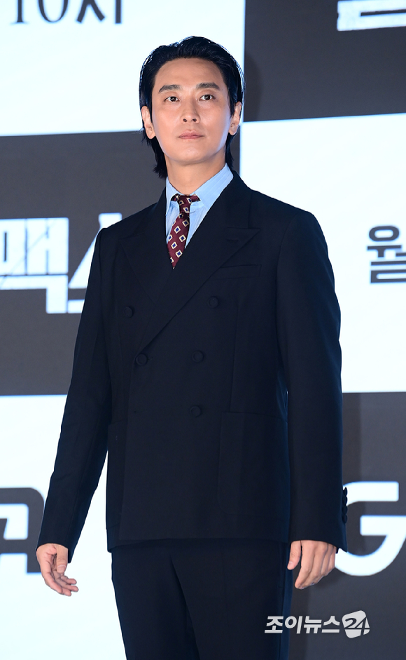 배우 주지훈이 10일 오후 서울 구로구 더세인트에서 열린 ENA 월화드라마 '클라이맥스' 제작발표회에서 참석하고 있다. [사진=정소희 기자]