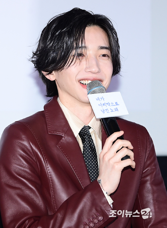 일본 배우 미치에다 슌스케가 3일 오후 서울 용산구 CGV 용산아이파크몰점에서 진행된 영화 '네가 마지막으로 남긴 노래' 내한 기자간담회에 참석하고 있다. [사진=정소희 기자]