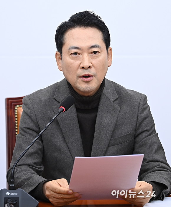 장동혁 국민의힘 대표가 18일 서울 여의도 국회에서 열린 최고위원회의에서 발언하고 있다. [사진=곽영래 기자]