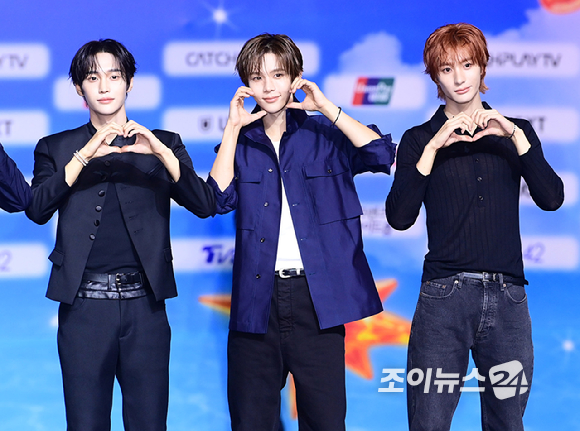 그룹 라이즈(RIIZE)가 9일 오후 경기도 일산 킨텍스에서 열린 2026 SBS 가요대전 Summer 블루카펫 행사에 참석하고 있다. [사진=정소희 기자]