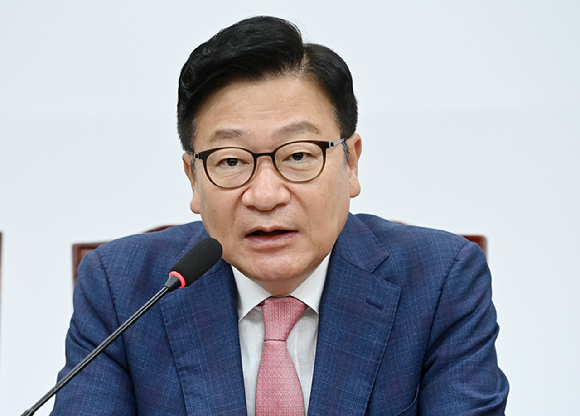 정점식 국민의힘 원내대표 [사진=곽영래 기자]