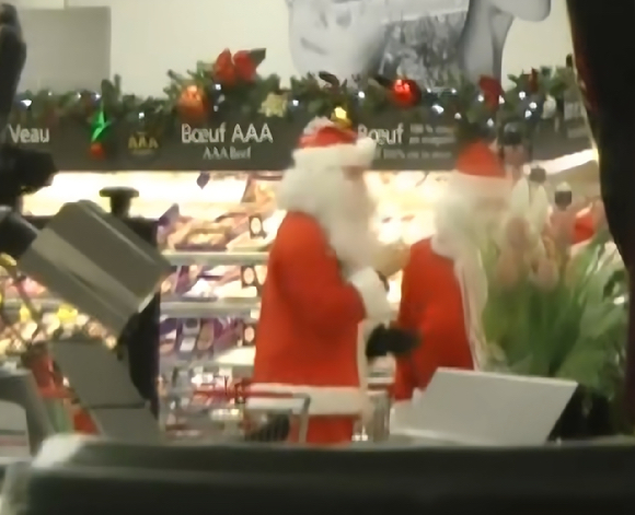 캐나다 대형마트에 나타난 '산타' 도둑 [사진=soulevementsdufleuve 인스타그램]