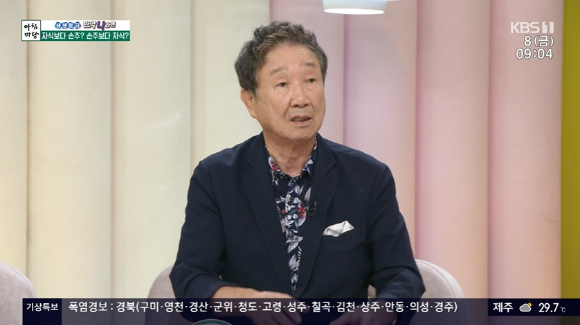 KBS 1TV '아침마당'에 윤문식이 출연했다. [사진=KBS 1TV]