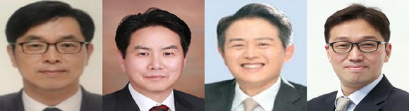 왼쪽부터 천상영 신임 신한라이프 사장 후보, 이석원 신한자산운용 사장 후보, 이승수 신한자산신탁 사장 후보, 강병관 신한EZ손해보험 사장 후보. [사진=신한금융지주]