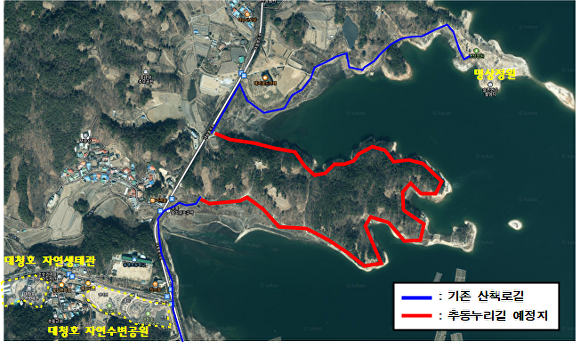 추동누리길 조성 예정 구간[사진=동구]