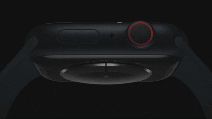 애플워치8 시리즈는 독특한 신규 이중 센서 디자인을 통해 외부 환경 및 사용자의 신체로 인해 비롯되는 편향을 줄이면서 손목 체온을 감지한다. [사진=애플]
