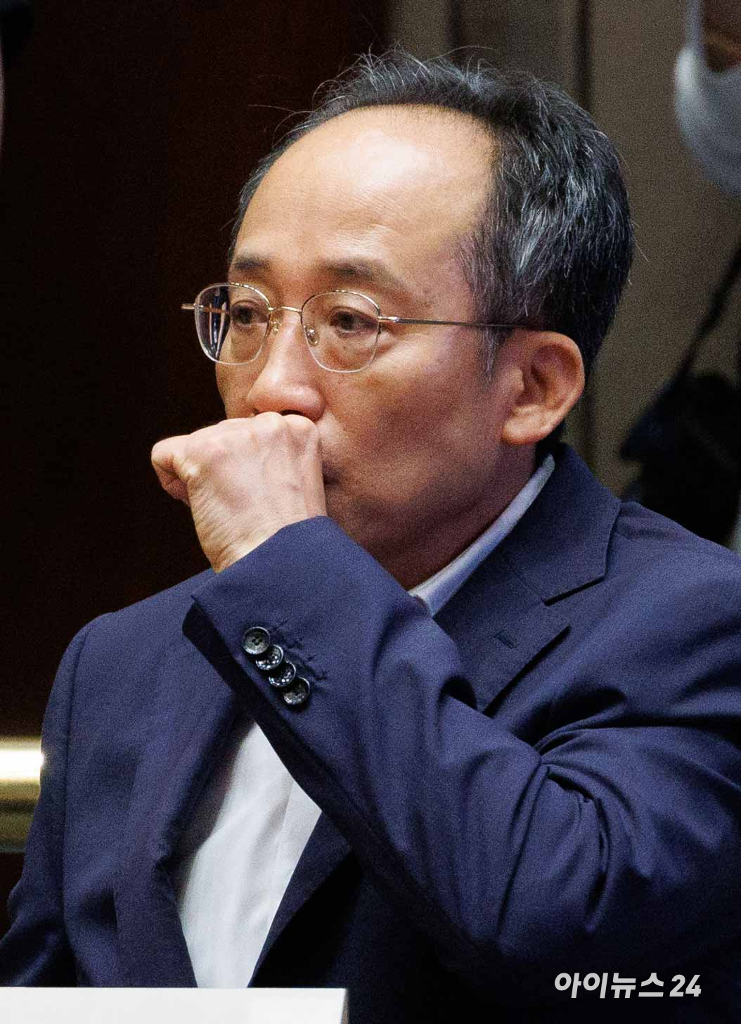 추경호 국민의힘 의원이 3일 오전 서울 여의도 국회에서 열린 의원총회에 참석하고 있다. [사진=곽영래 기자]