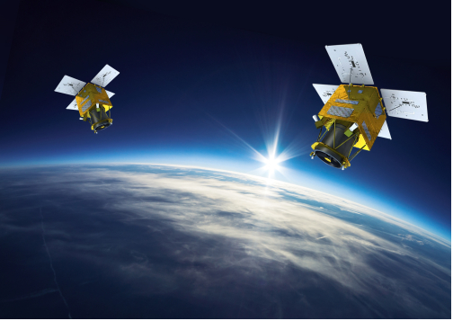 차세대중형위성 1호와 2호 공동 운영 상상도. [사진=우주항공청]