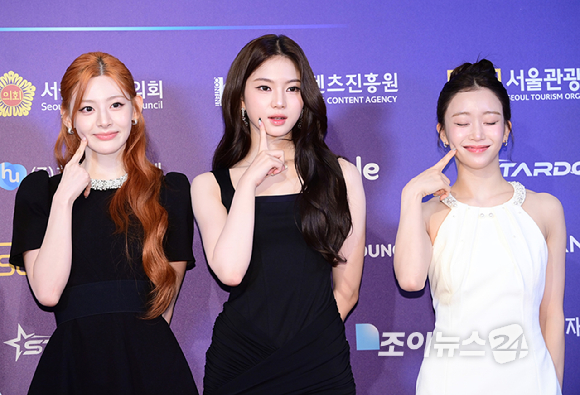 그룹 스테이씨 재이-시은-세은-아이사-수민이 28일 오후 서울 소공동 롯데호텔에서 열린 '2025 NEWSIS 한류엑스포'에 참석하고 있다. [사진=정소희 기자]